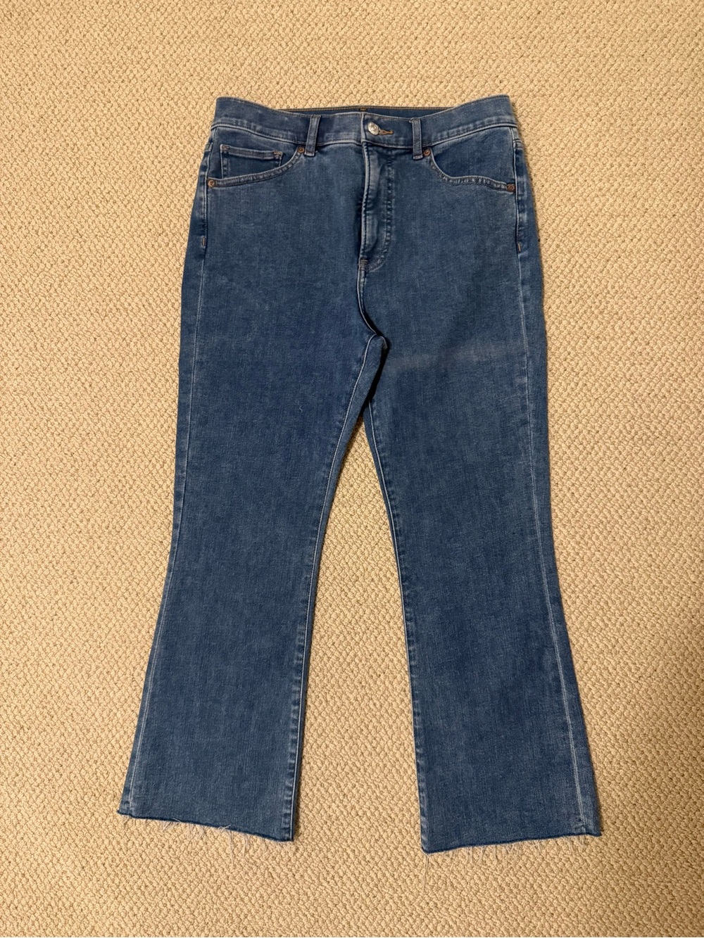 Express Cropped Flare High-Rise 4-Way Hyper Stretch Women’s Jeans